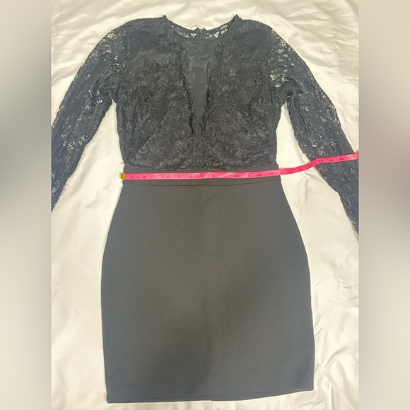 Black Lace top body con dress size M - Picture 2 of 6